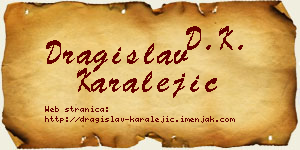 Dragislav Karalejić vizit kartica
